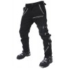 Men Black Dead Threads Goth Punk Morte Pants Buckle Chain Trousers